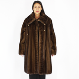 Demi-buff mink coat