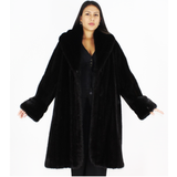 Black mink with hood