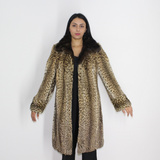 Libya cat with mink collar coat
