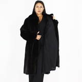 Black mink coat