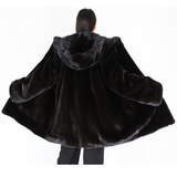 Blackglama ¾ coat with hood