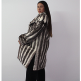 Black-cross mink coat