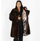 Demi-buff mink coat