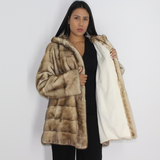 Sahara mink jacket with hood