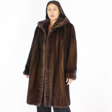 Demi-buff mink coat