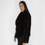 Ranch shaved mink pat jacket