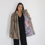 Silver grey mink jacket