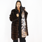 Demi-buff mink coat