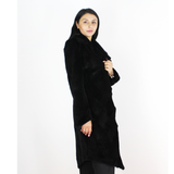 Black colored shaved nutria coat