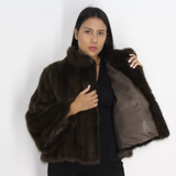 NI Colored khaki mink jacket