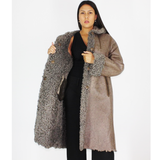 Exclusive Wieckie lamb coat with hood