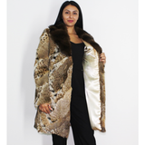 Lynx pieces coat with fisher collar