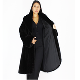 Black mink with hood