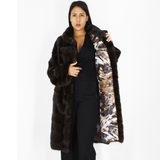 Demi-buff mink coat