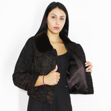 Astrakhan black-brown jacket