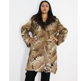 Lynx pieces coat with fisher collar