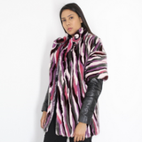 Multi-colored mink vest