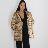 Sahara mink jacket with hood