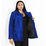 Astrakhan Colored blue-electric jacket