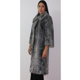 Astrakhan grey coat with ¾ sleeves