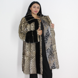 Libya cat coat with mink trimming