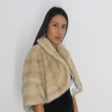 Pearl beige mink bolero