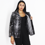 Astrakhan grey anthracite jacket