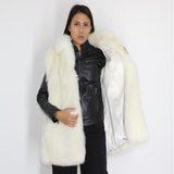 White shadow fox vest