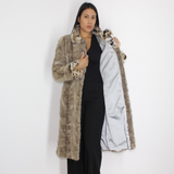 Silver Grey mink coat with lynx trimming