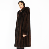 EPSILON Demi-buff mink coat with hood