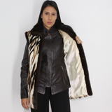 Multicolor mink vest