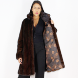 Demi-buff mink ¾ coat