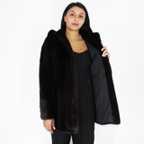 Blackglama mink jacket with hood