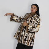  Multi-colored mink ¾ coat