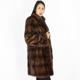 Demi-buff mink coat