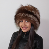 Brown Silver fox hat