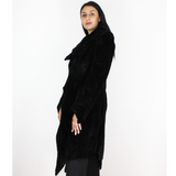 Black colored shaved nutria coat