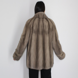 Silver grey mink jacket