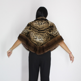 Ocelot with mink trimming stole