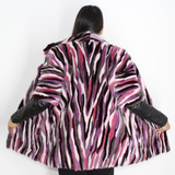 Multi-colored mink vest