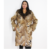 Lynx pieces coat with fisher collar