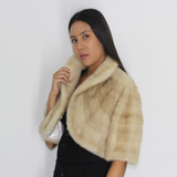 Pearl beige mink bolero