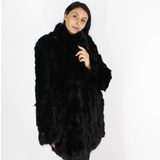 Black colored lynx pieces coat