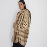 Sahara mink jacket with hood