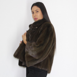 NI Colored khaki mink jacket