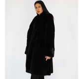 Black mink with hood