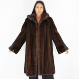 Demi-buff mink coat