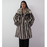 Black-cross mink coat