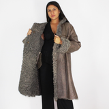 Exclusive Wieckie lamb coat with hood