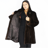 Ranch mink ¾ coat